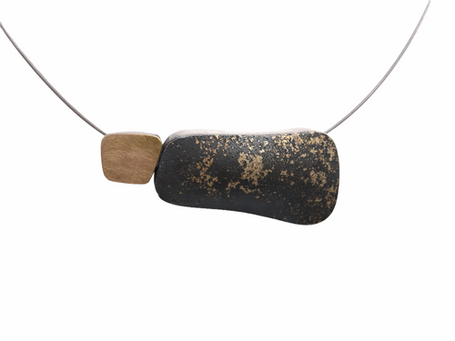 22k Gold Beach Stone Necklace