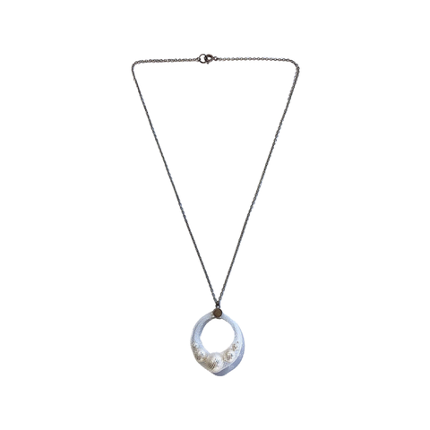 Nylon Mesh Necklace with Swarovski Crystal Bead