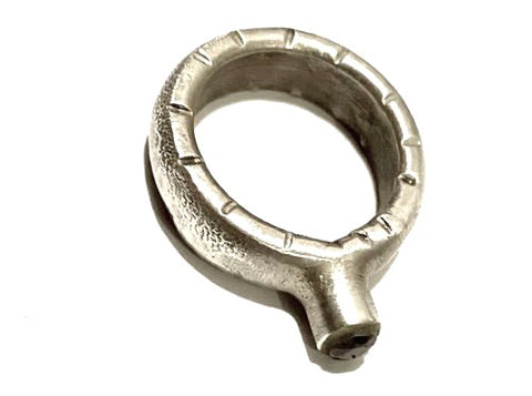 18k Ball Silver Ring