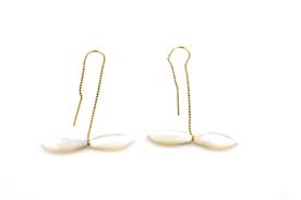 AC48 14k yellow gold threader Earrings - Lireille