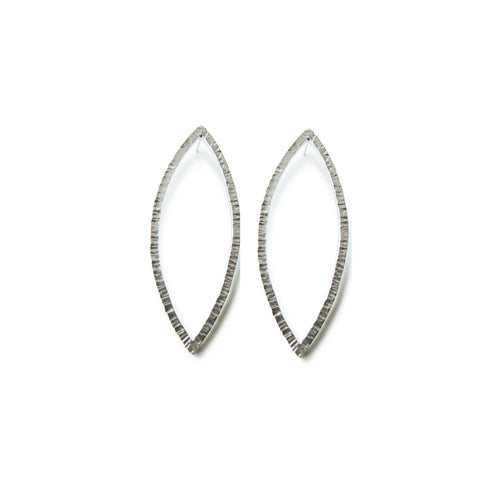 Hoop Earrings with Diamonds Pave Set Square Pendant
