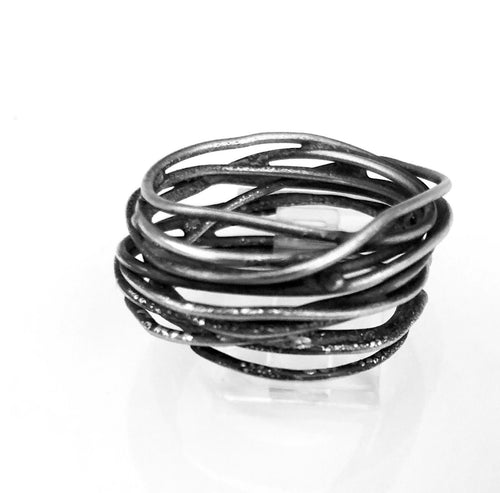 Branch Ring in silver wire
