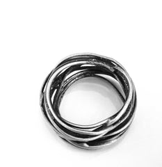 Branch Ring in Silver Wire