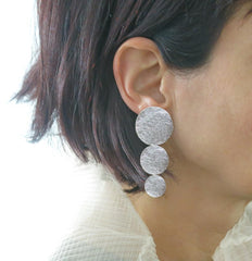 3 disc statement earrings