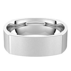 Sterling Silver Comfort Fit Square Band