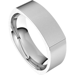 Sterling Silver Comfort Fit Square Band