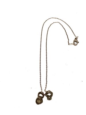 18k Vermeil Chain, Silver Clasp, Two Bronze Talisman 20”