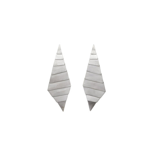 Wind Wave Silver Modern Earrings