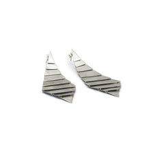 Wind Wave Silver Modern Earrings